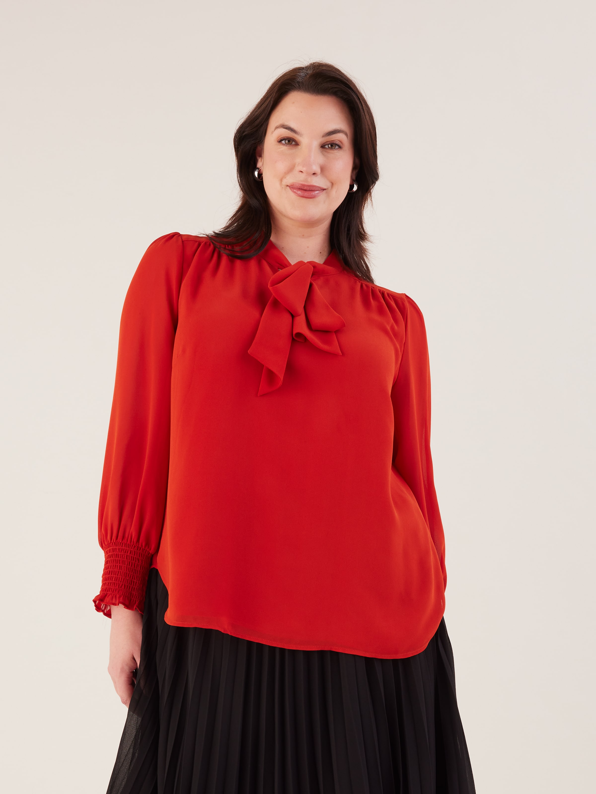 Curve Penny Pussybow Blouse