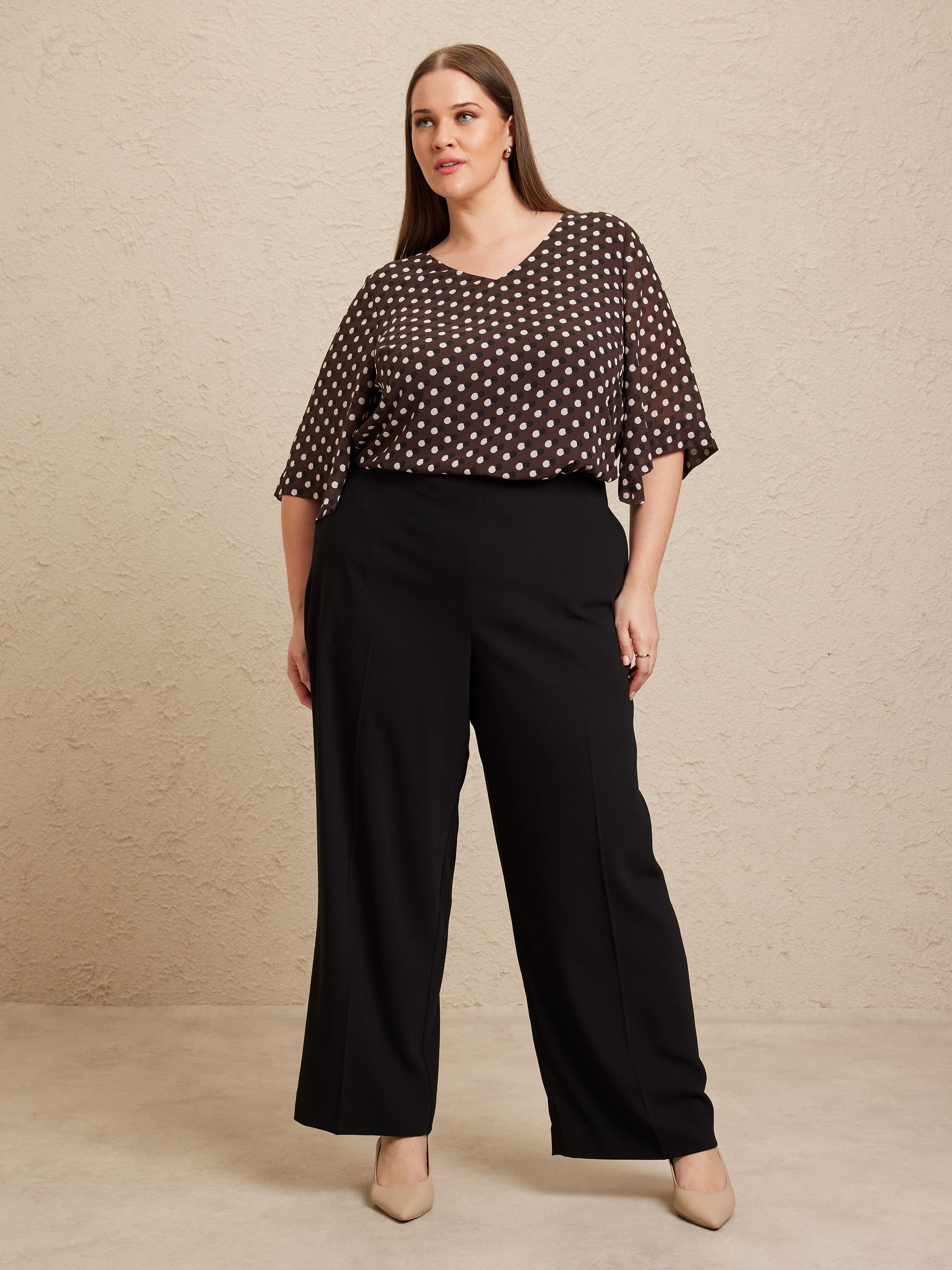 Curve Sienna V Neck Blouse