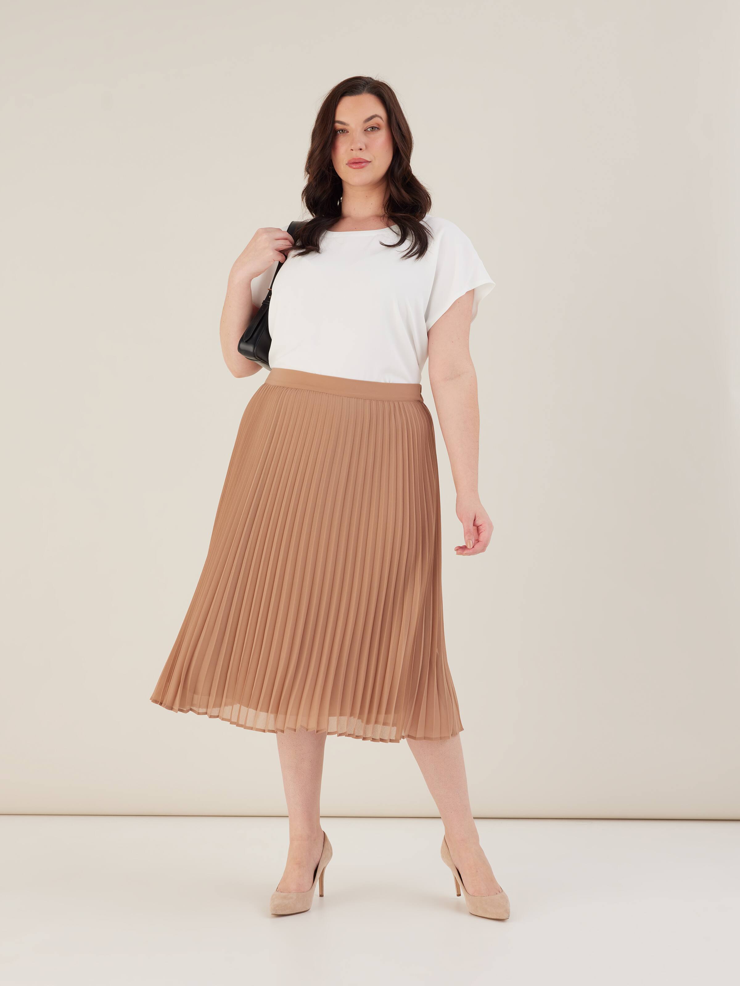 Curve Annie Pleated Skirt