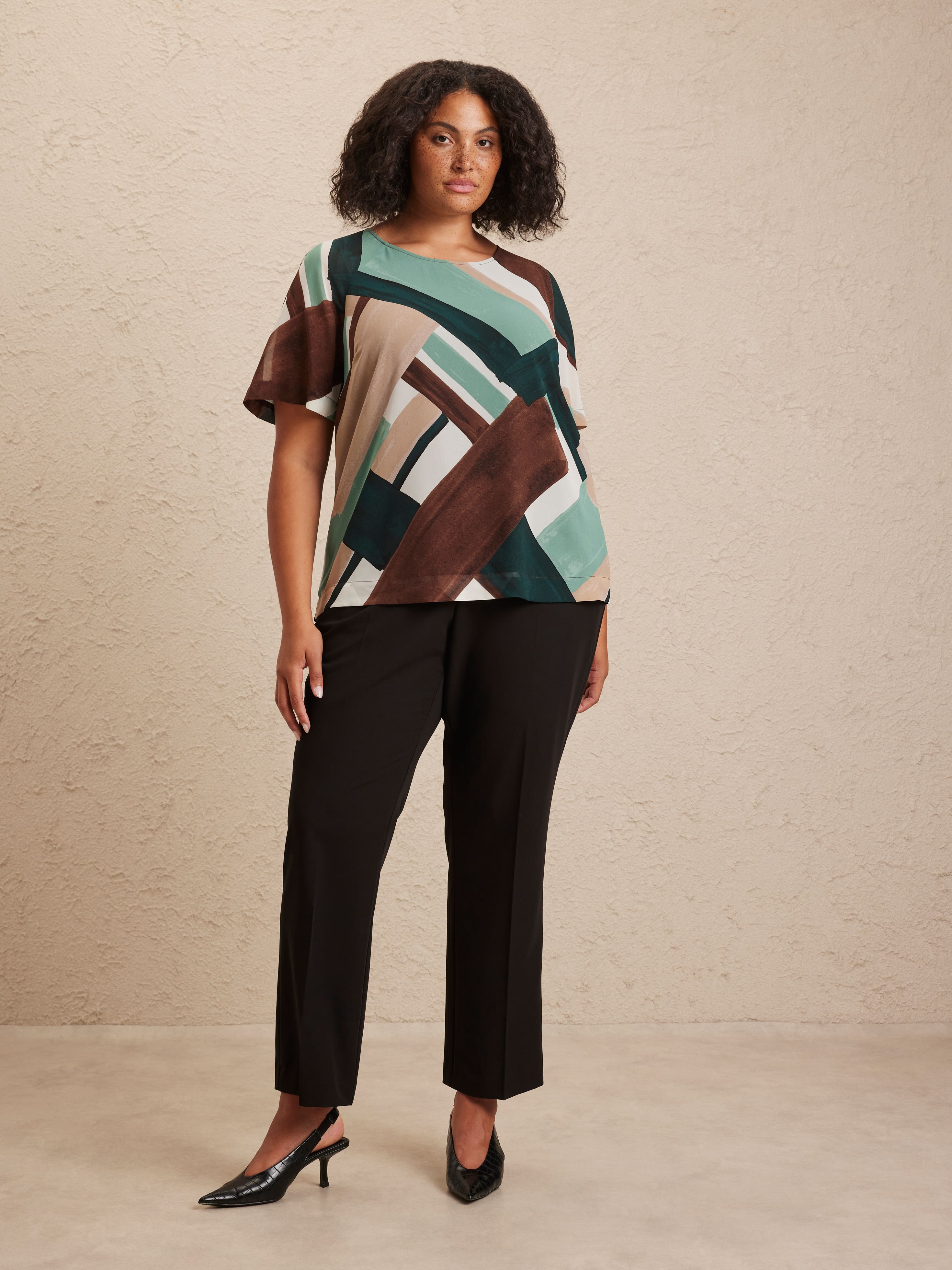 Curve Salem Elbow Raglan Blouse