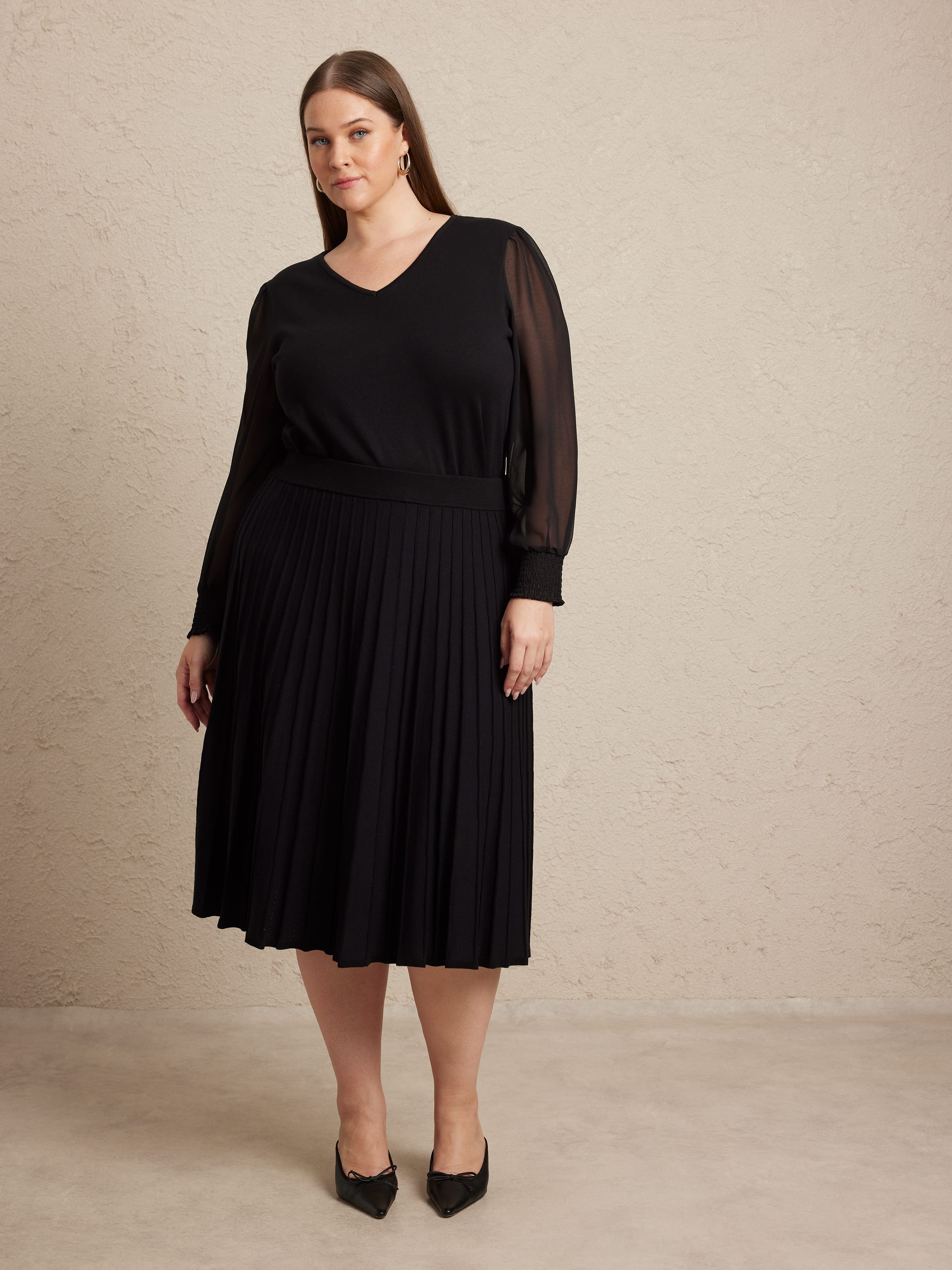 Curve Lindsay Sheer Sleeve Jumper