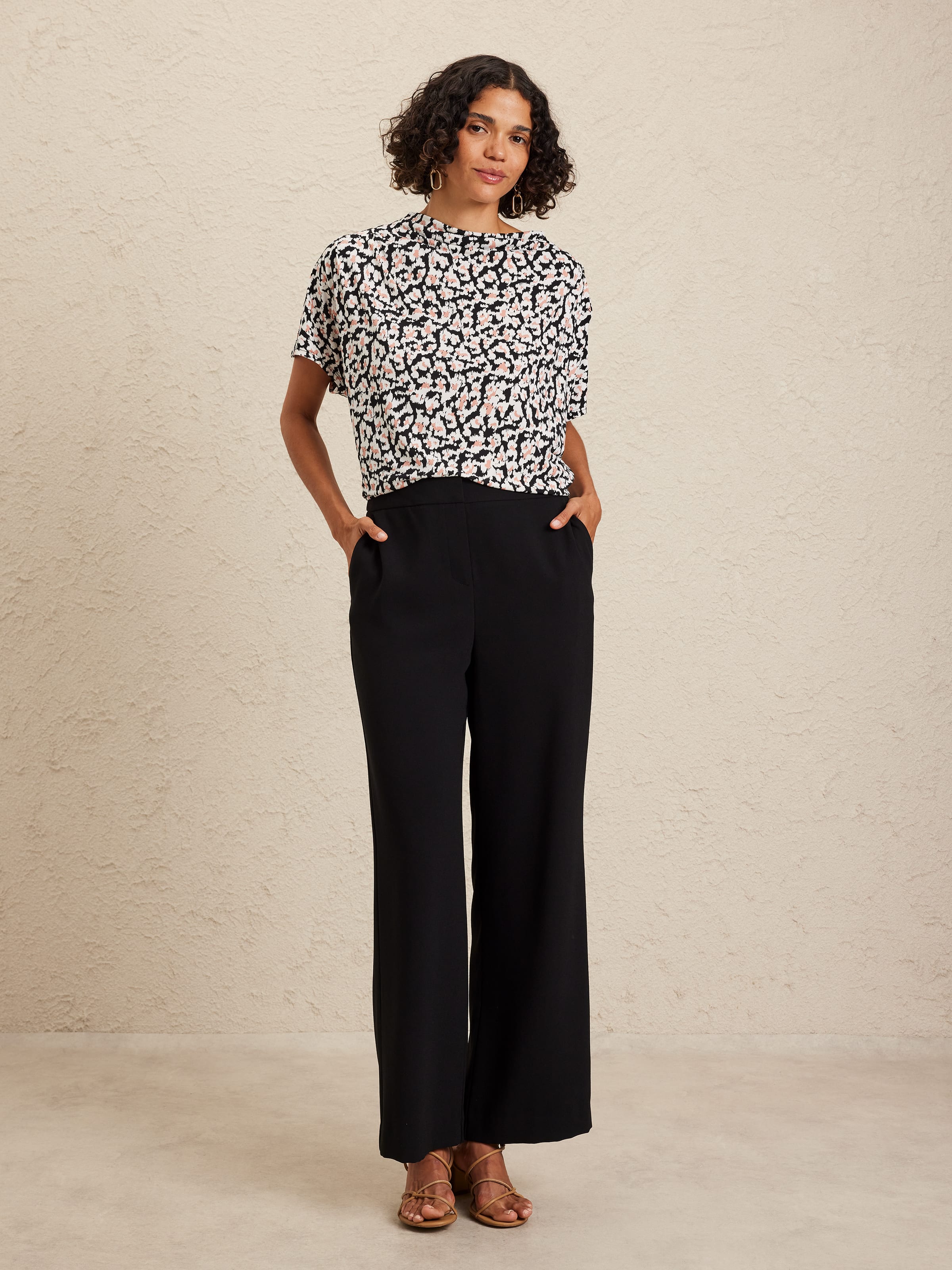 Sleeve Nellie Cowl Neck Top