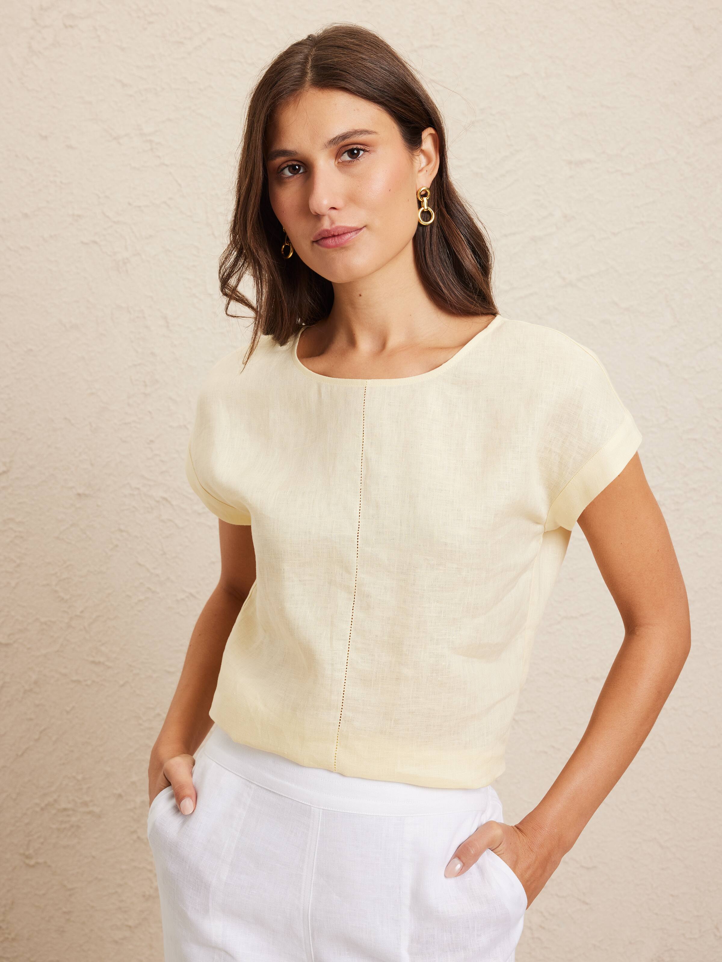 Eileen Linen Top