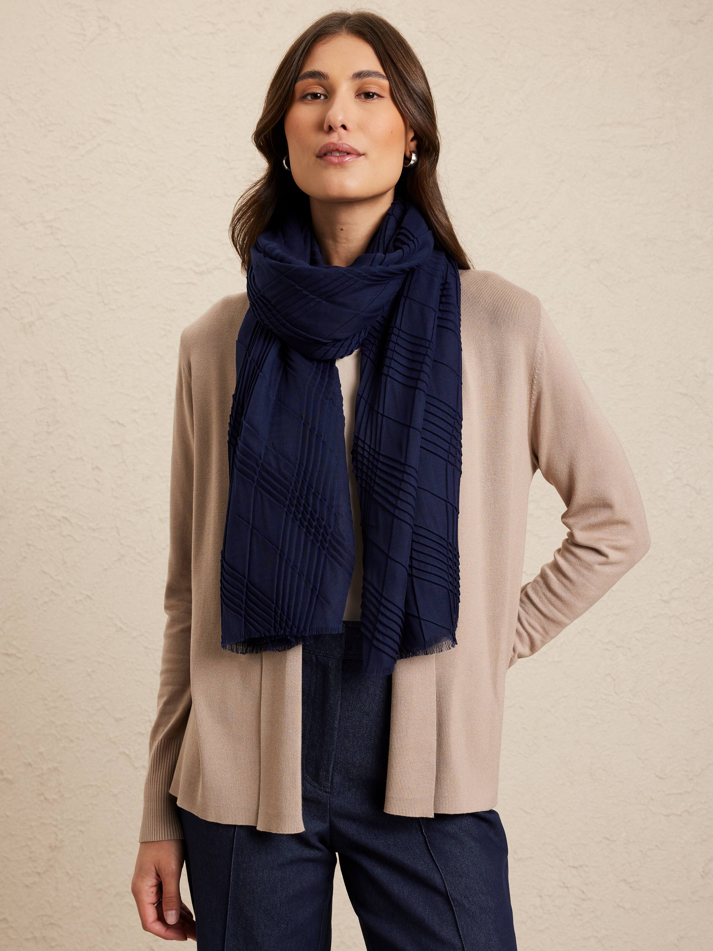 Diamond Pleated Scarf