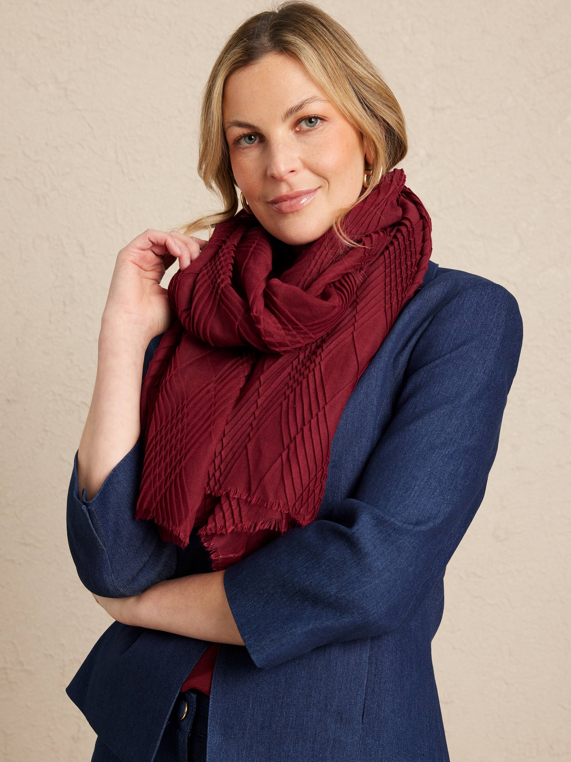 Diamond Pleated Scarf