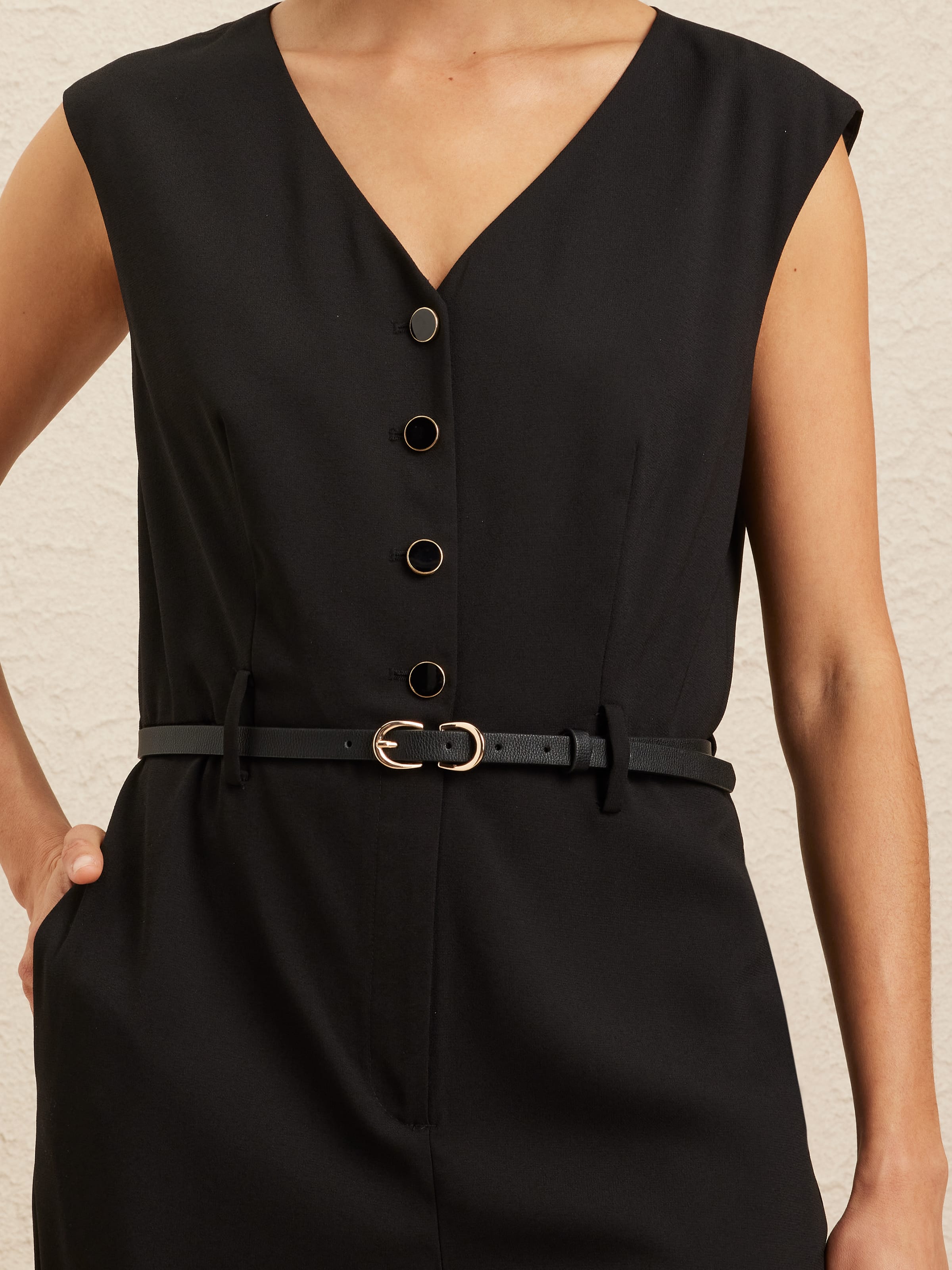 Demi Double Buckle Skinny Belt