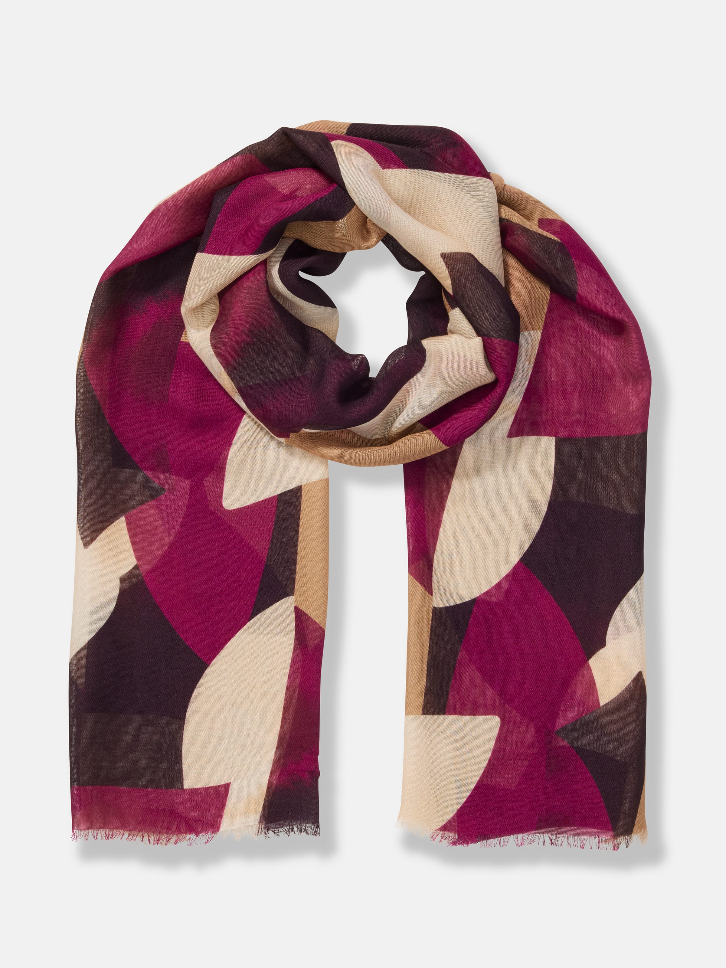 Colourblock Geo Viscose Scarf