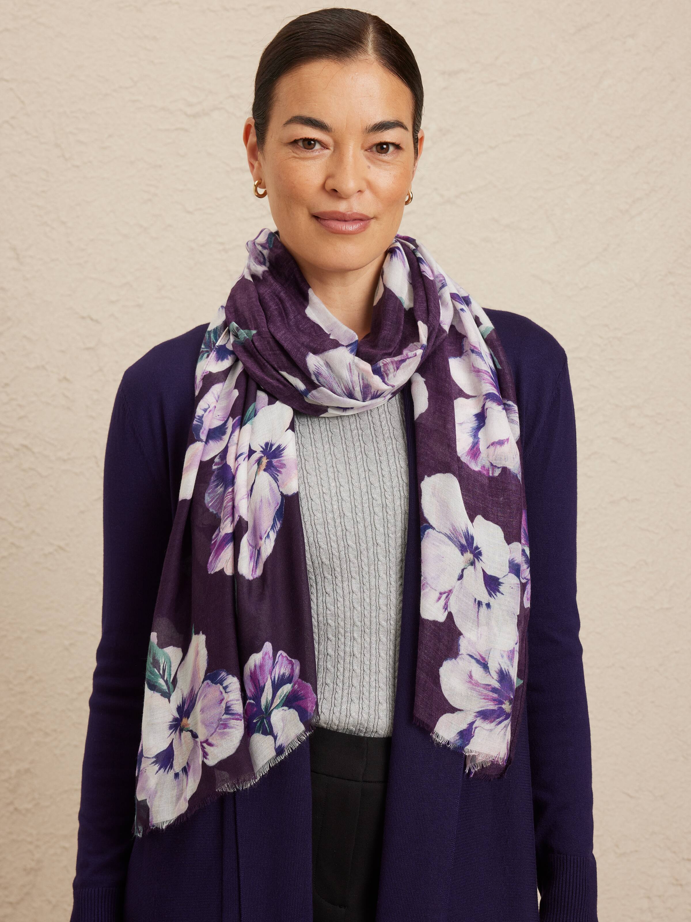 Vivid Violet Viscose Scarf