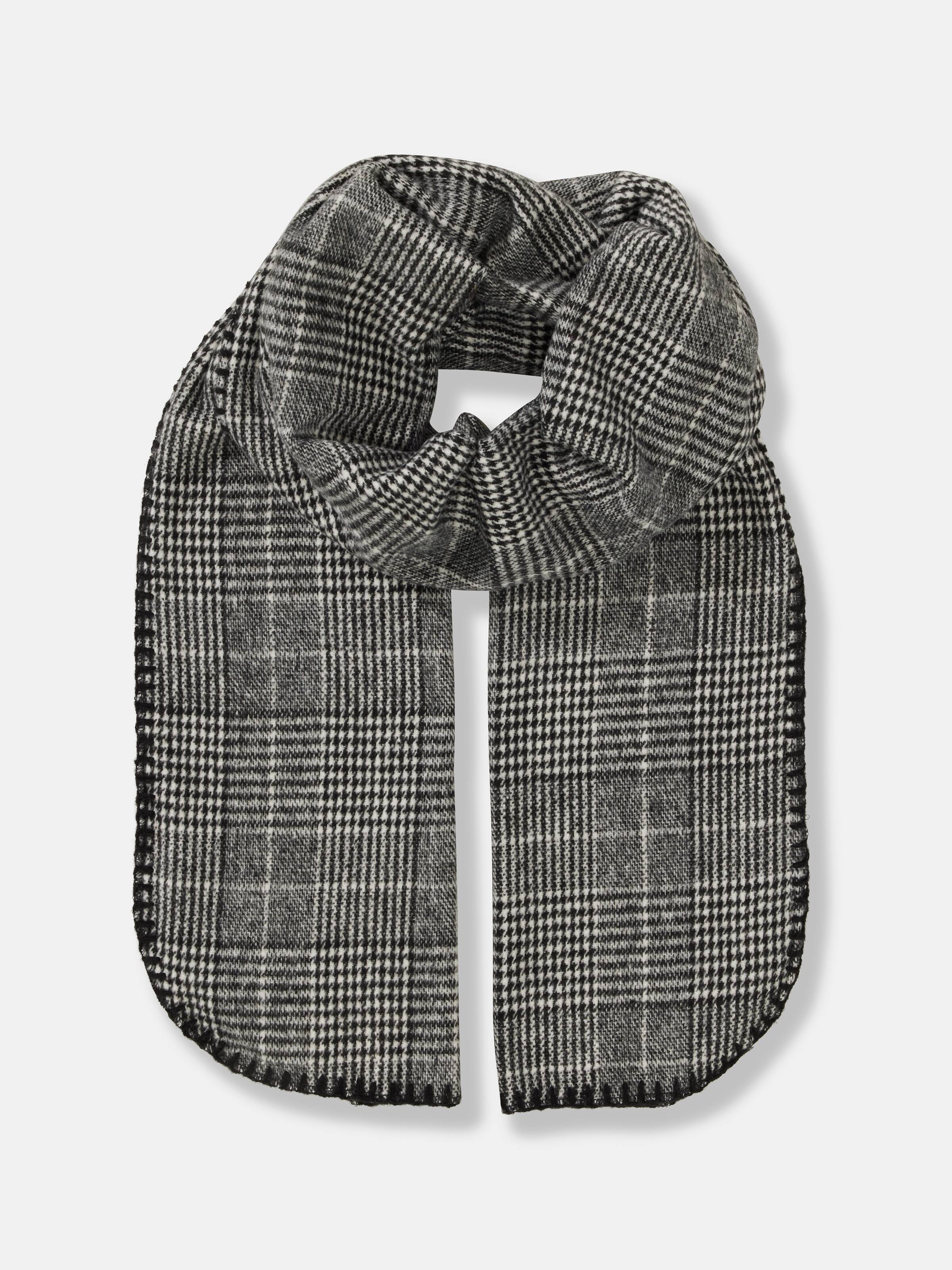 Monochrome Check Scarf