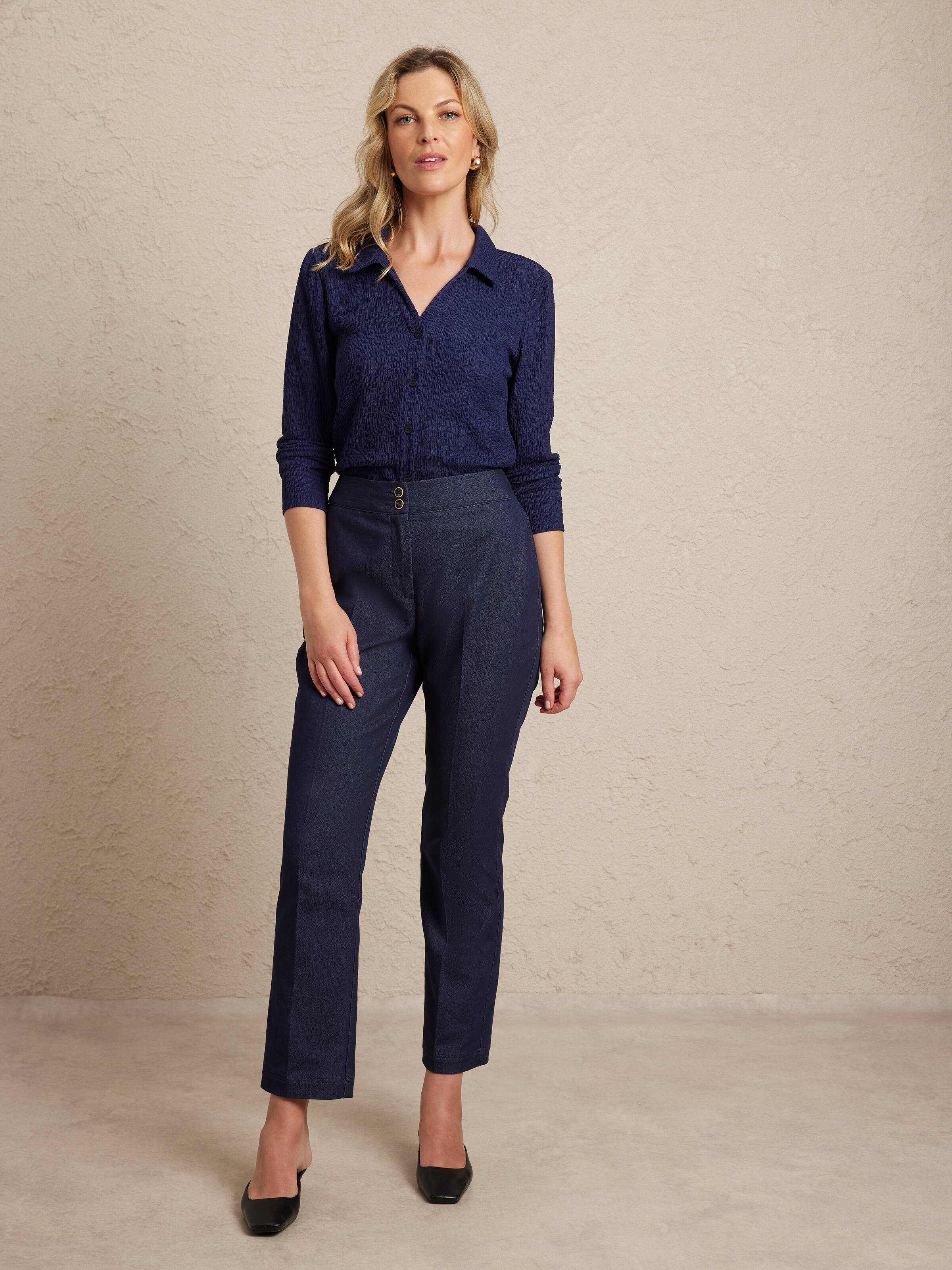 Rose Button Through Top