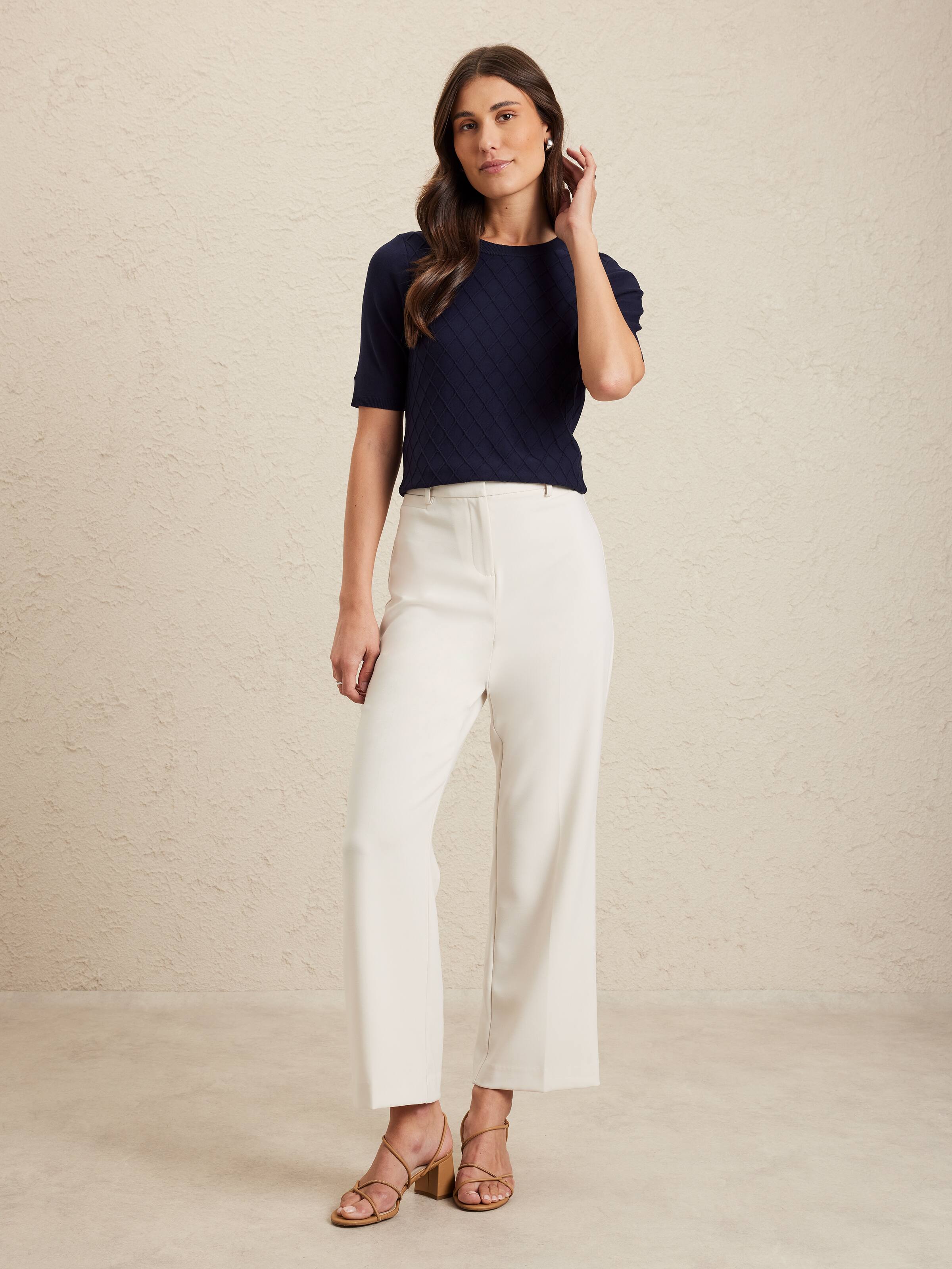 Darcy Diamond Stitch Knit Top