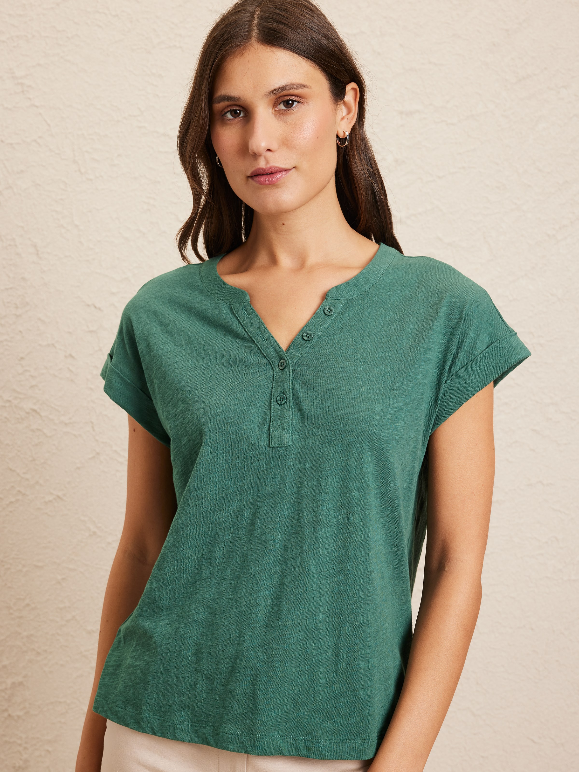 Maxine Notch Neck Tee