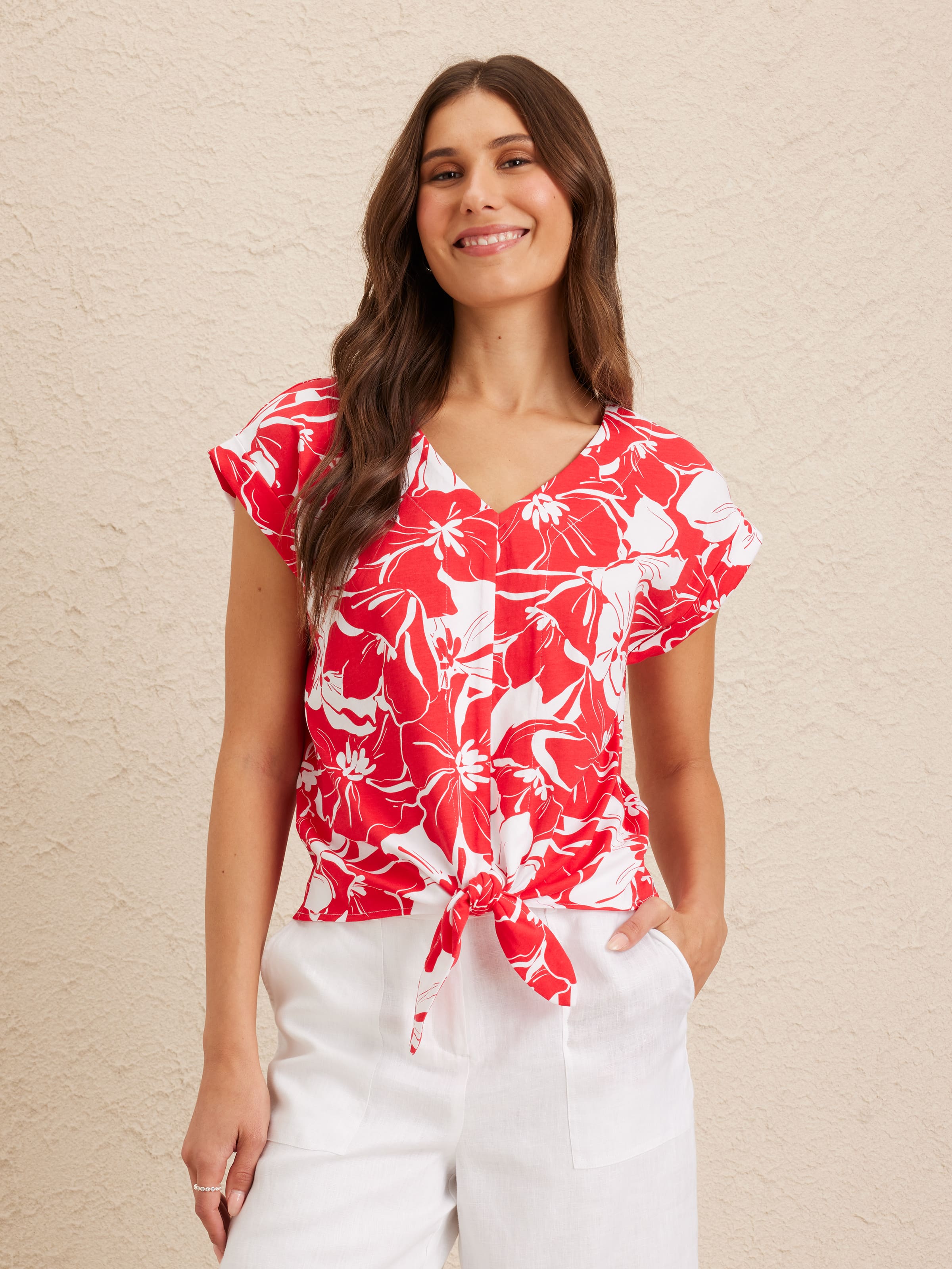 Sutton Tie Front Tee