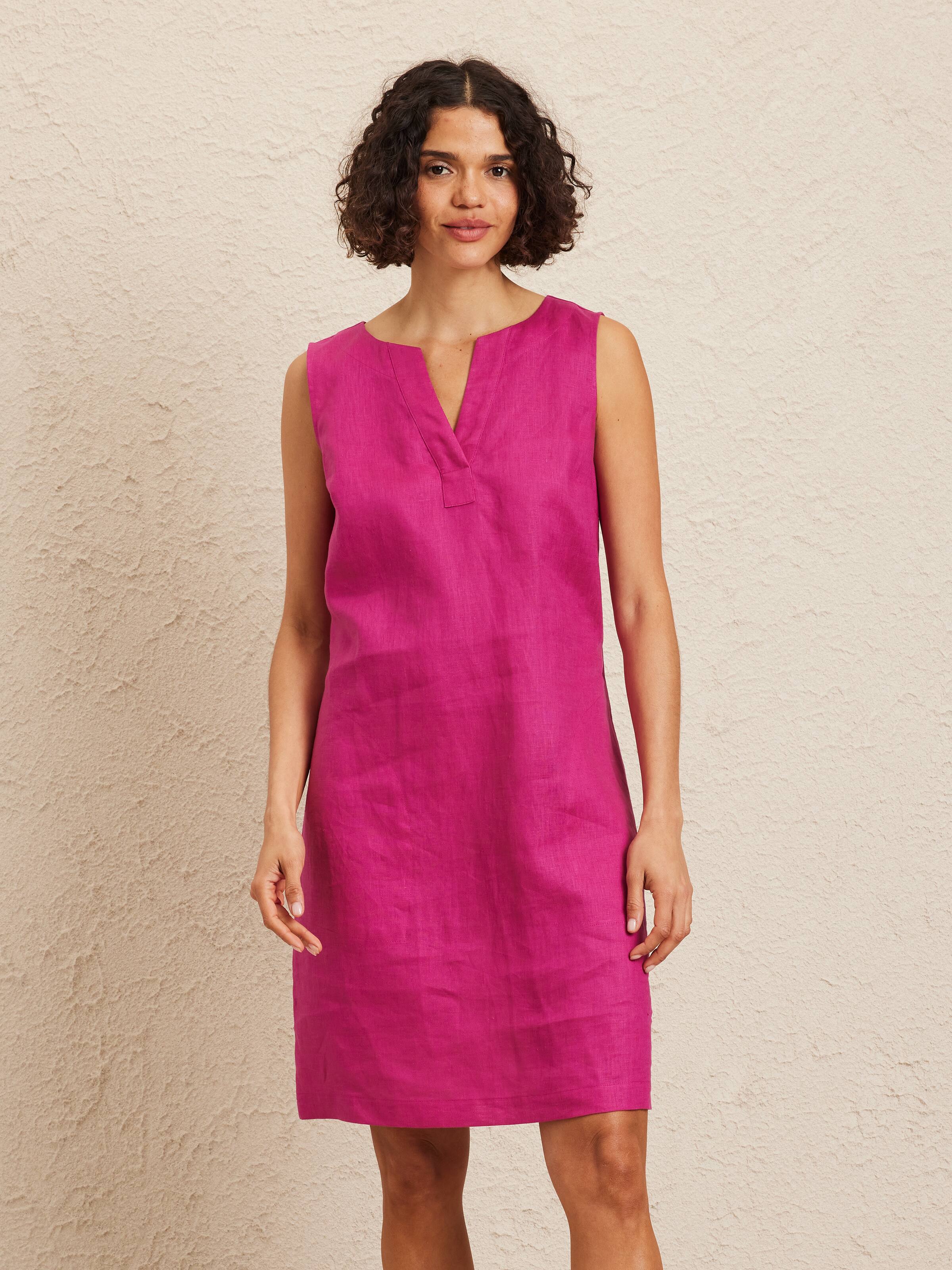 Sleeveless Pink Linen Shift Dress Linen-Blend Mini Shift Dress Gap Sleeveless Pink Linen Shift Dress Linen-Blend Mini Shift Dress Gap