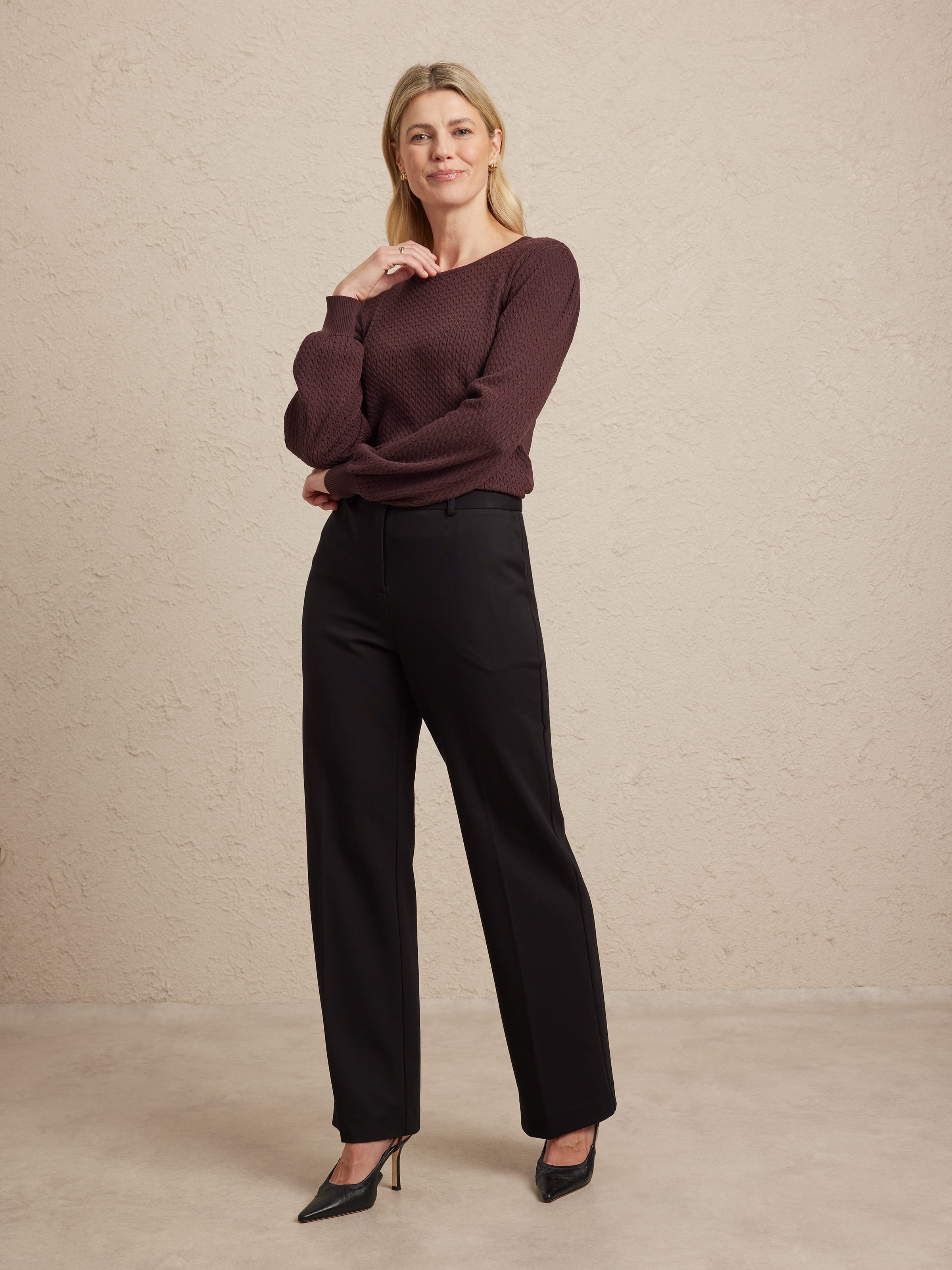 Georgia Long Sleeve Cable Knit Jumper