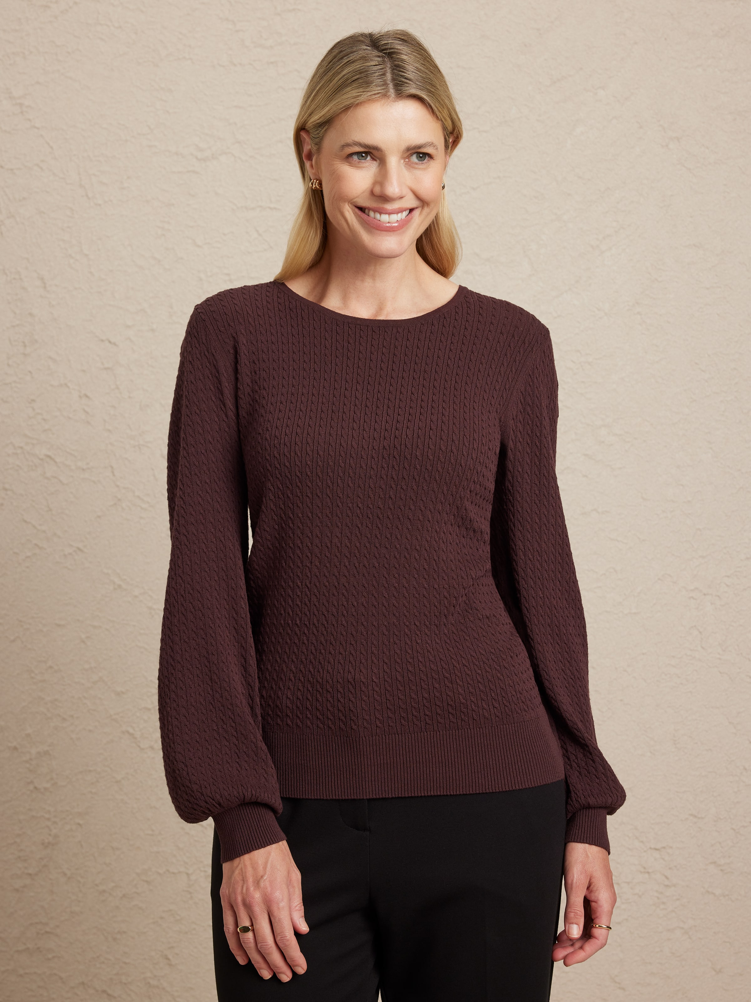 Georgia Long Sleeve Cable Knit Jumper