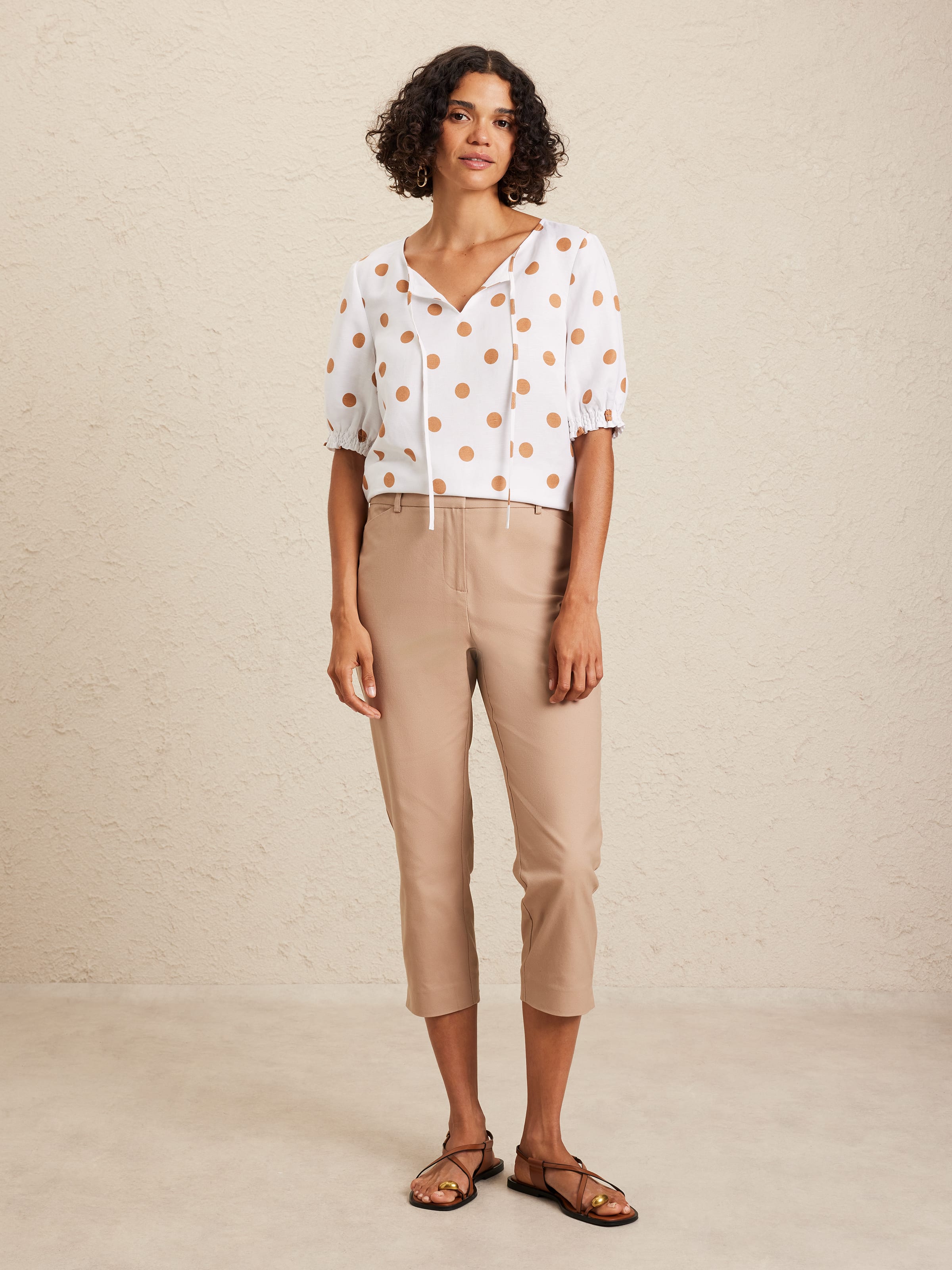 Alie Ankle Grazer Oxford Pant