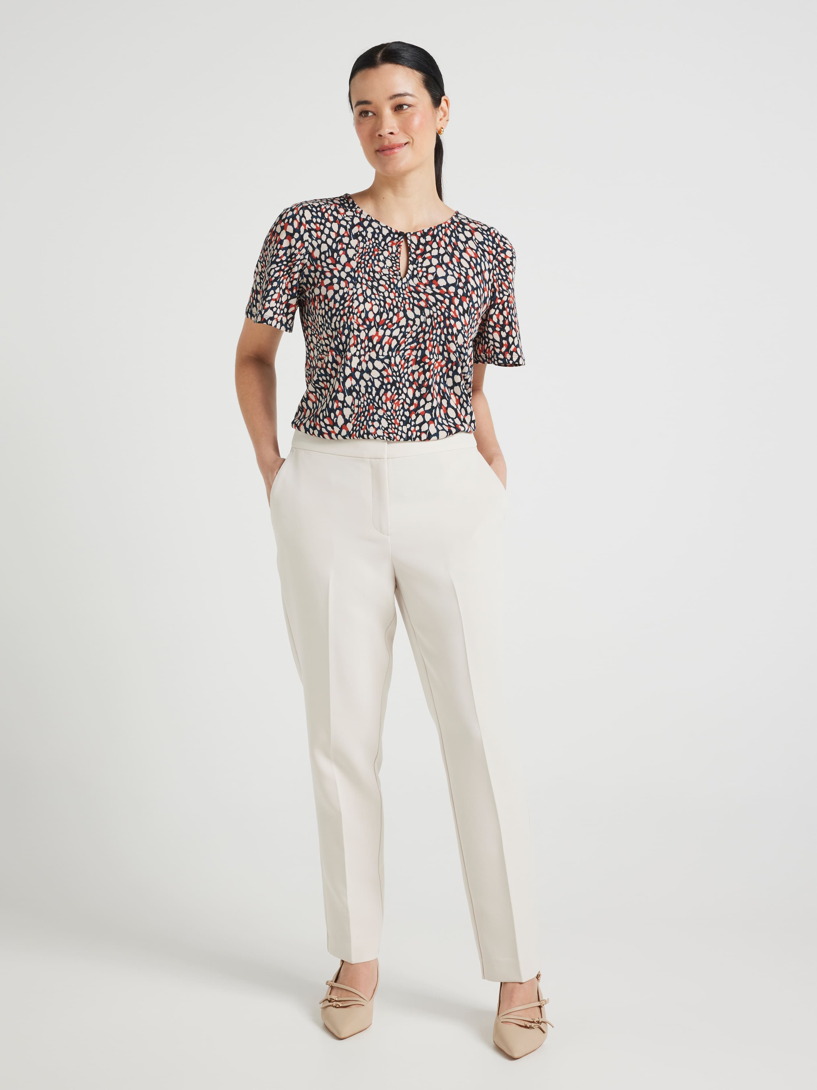 Sabita Jersey Keyhole Top