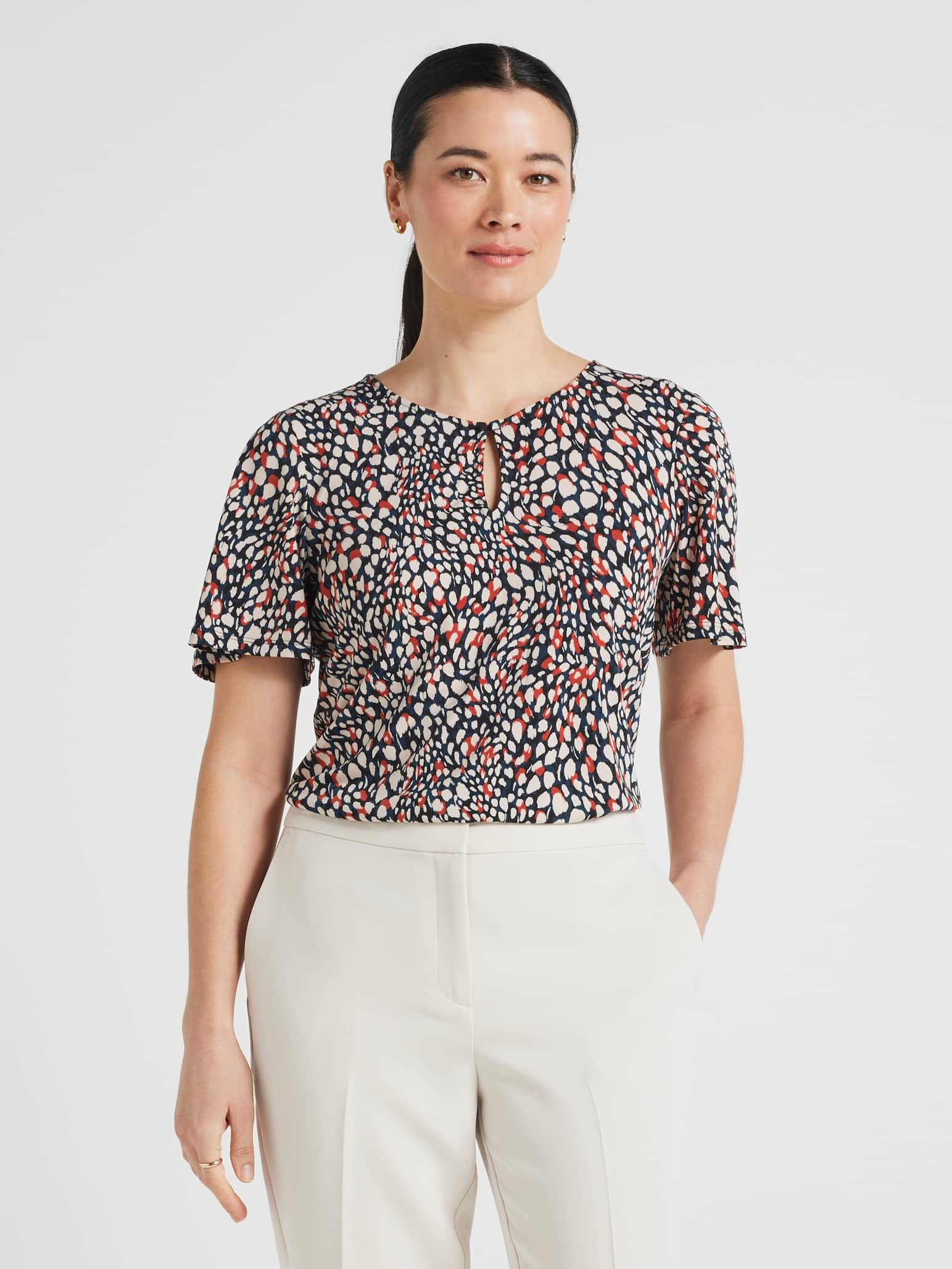 Sabita Jersey Keyhole Top