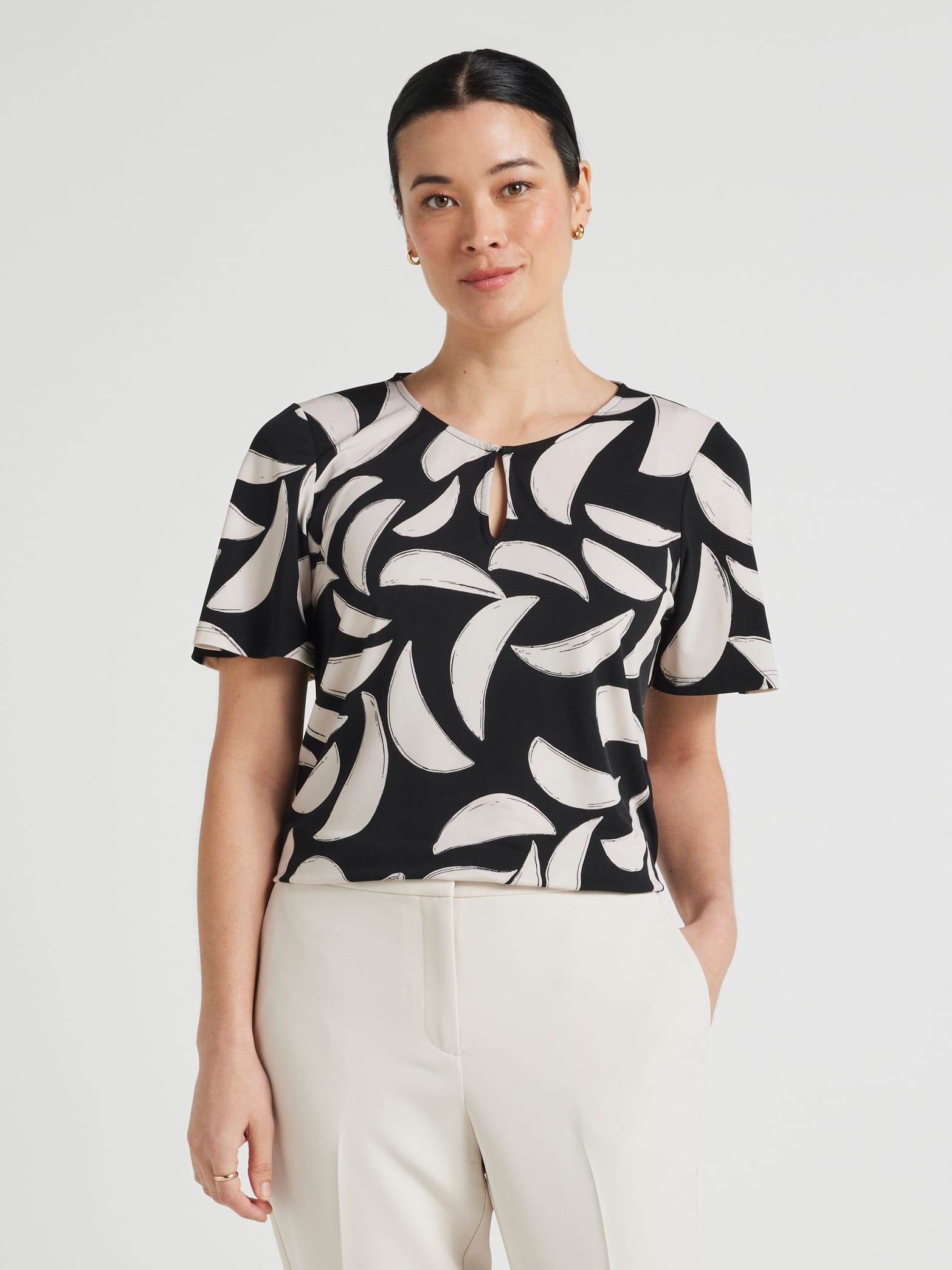 Sabita Jersey Keyhole Top