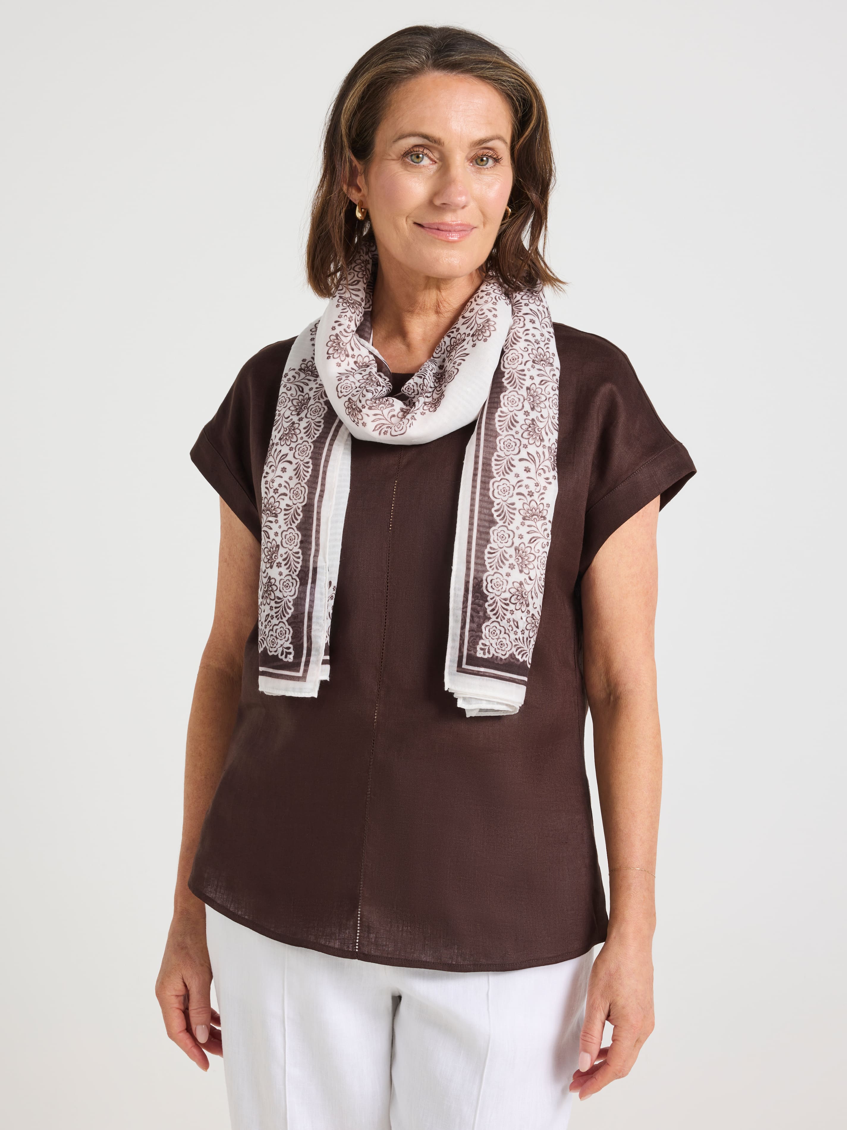 Stencil Lotus Scarf