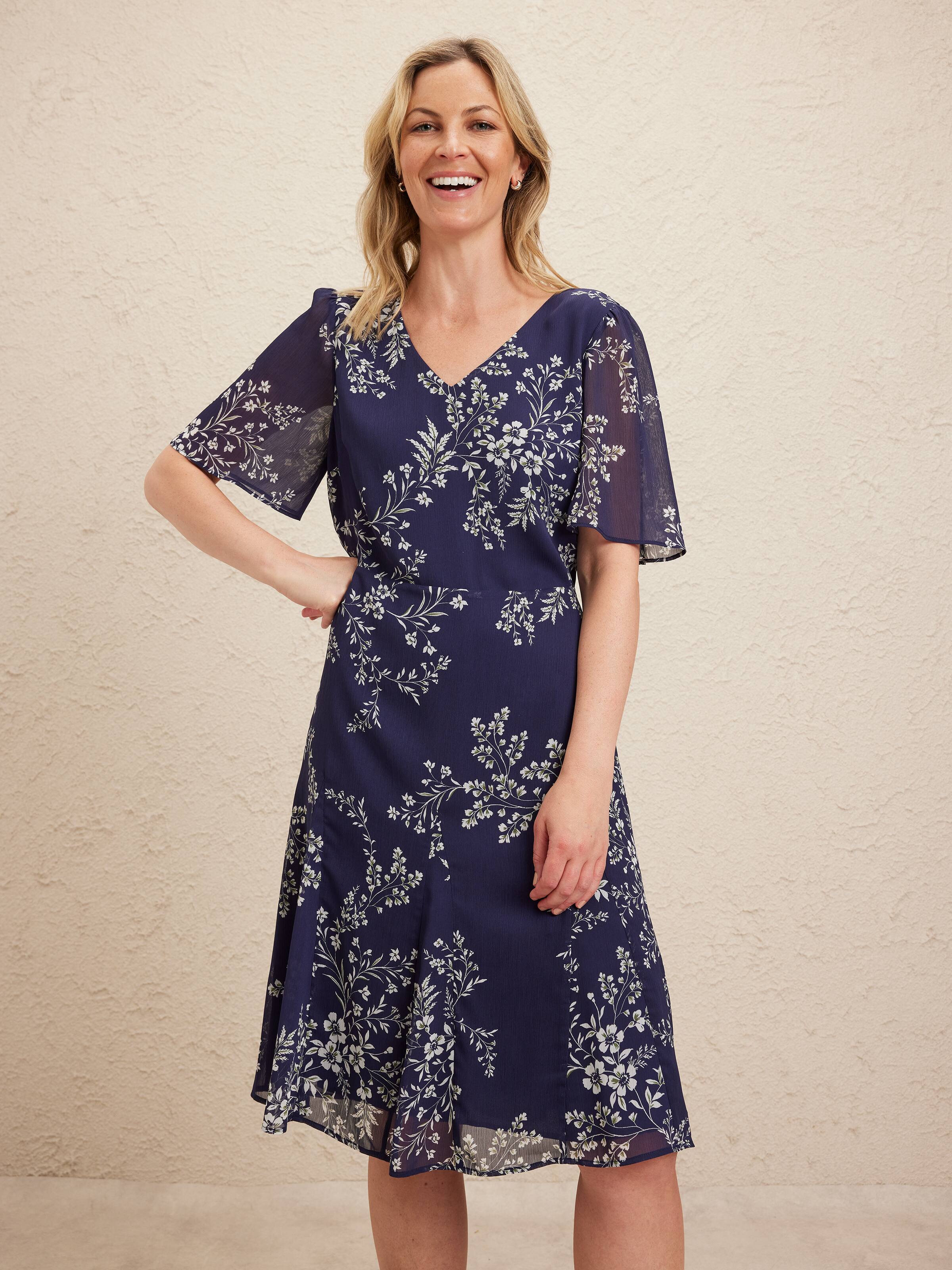 Hilda Flutter Sleeve Dress