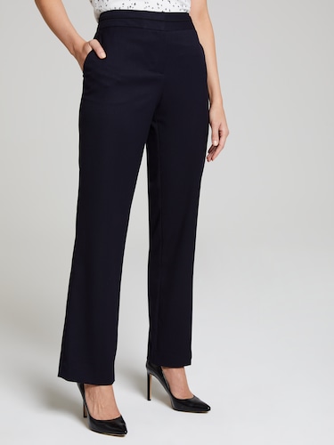 Elegant Crepe Wide Leg Pant                                                                                                     