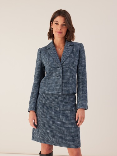 Boucle Collared Crop Jacket                                                                                                     