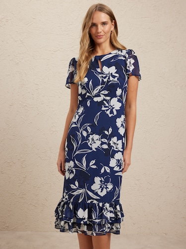Nat Flip Hem Midi Dress                                                                                                         