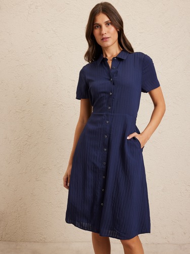 Tahnee Textured Shirt Dress                                                                                                     
