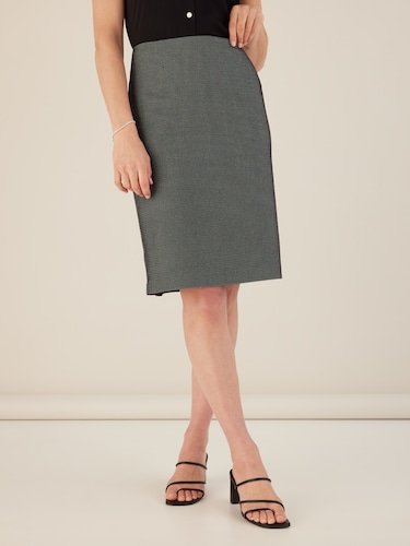 Geometric Jacquard Pencil Skirt                                                                                                 