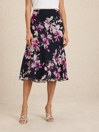 Printed Chiffon Soft Skirt                                                                                                      