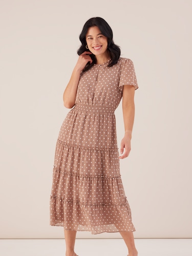 Suri Layered Midi Dress                                                                                                         
