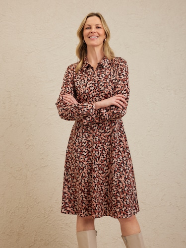 Sabine Collared Shirt Dress                                                                                                     