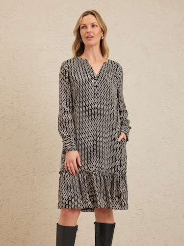 Kate Frill Cuff & Hem Dress                                                                                                     