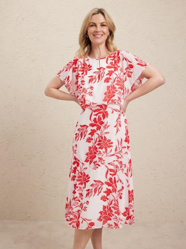 Split Sleeveless Eleanor Midi Dress                                                                                             