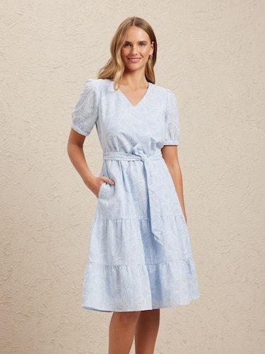 Brit Broderie Fit & Flare Dress                                                                                                 