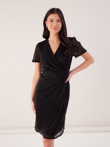 Venus Plisse Wrap Dress                                                                                                         