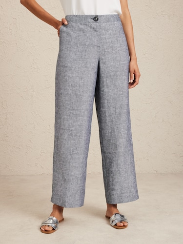 Relaxed Full Length Linen Pant                                                                                                  