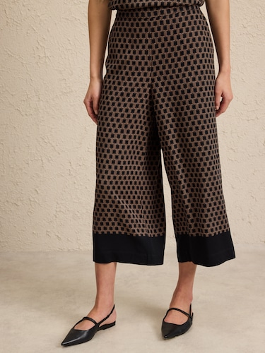 Printed Viscose Culotte                                                                                                         