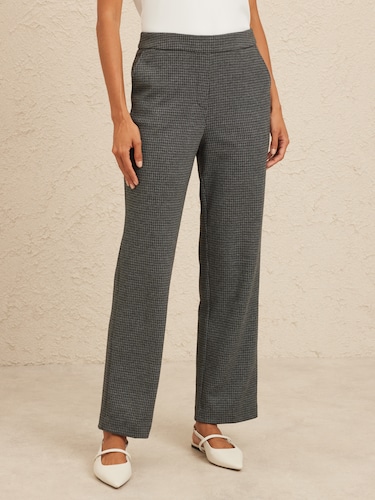 Pull On Ponte Houndstooth Pant                                                                                                  