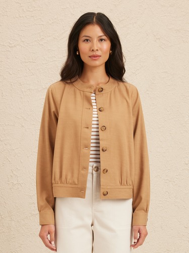 Cotton Tencel Casual Jacket                                                                                                     