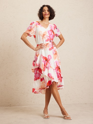 Renee Hi-Low Ruffle Dress                                                                                                       