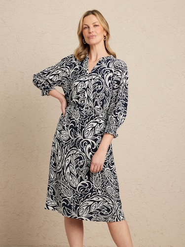 Sally Shirred Waist Dress                                                                                                       