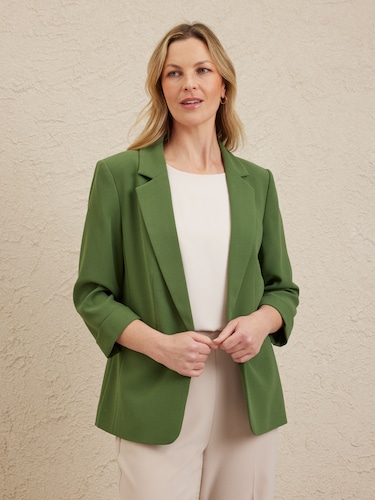 Relaxed Crepe Blazer                                                                                                            