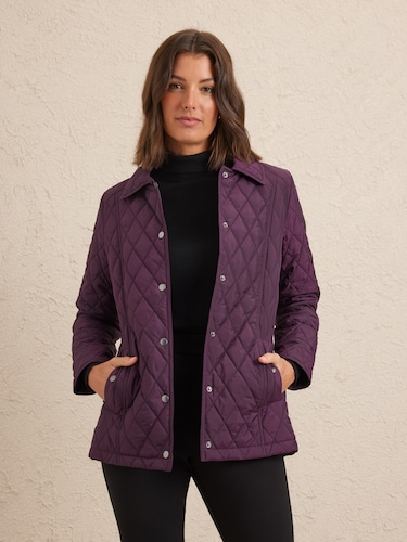 Collared Quilted Jacket                                                                                                         