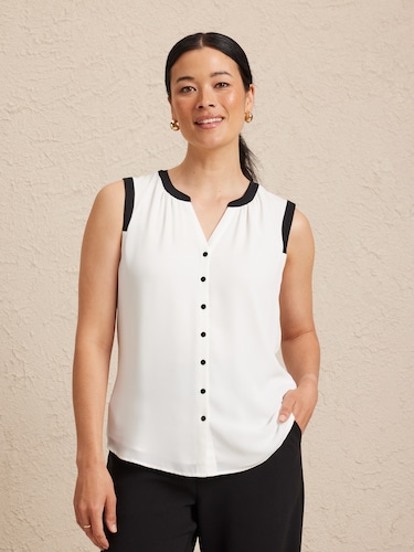 Tashi Contrast Blouse                                                                                                           