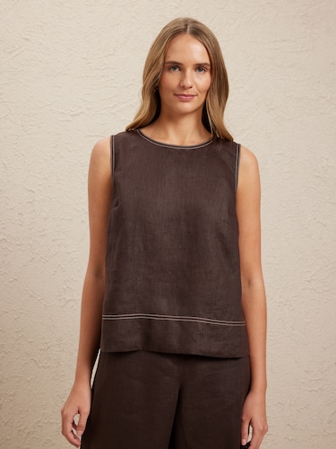 Vivienne Linen Top                                                                                                              