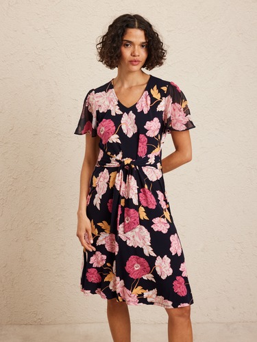 Maggie Chiffon Sleeve Dress                                                                                                     