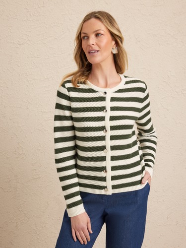 Zena Zig Zag Stripe Knit Jacket                                                                                                 